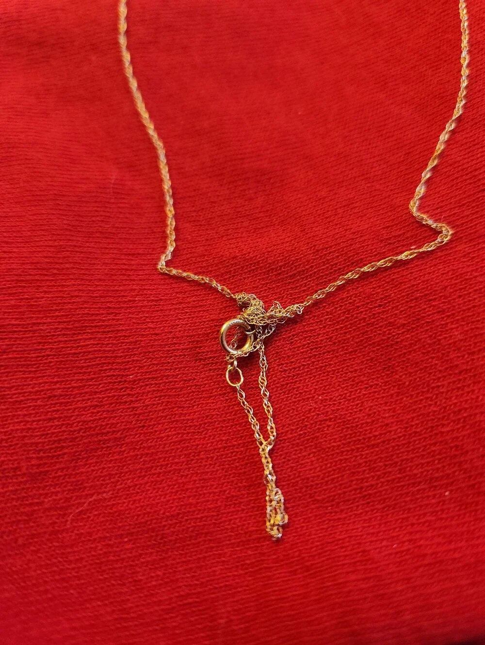 14 Kt Solid YELLOW GOLD NECKLACE That's TANGLED 16" (but poss.18", uncertain!) - Picture 8 of 10